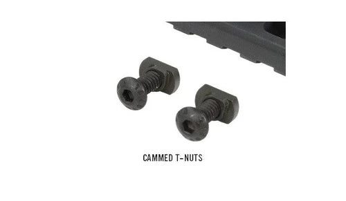 M-LOK kiskon asennus ruuveilla ja kiinnityspaloilla