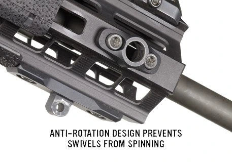 QD mount anti rotation estää hihnan kiertymisen