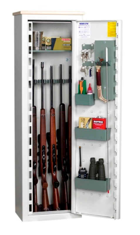 Nor-Lyx HL6 asekaappi 7 aseelle, tilava ja turvallinen