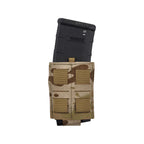 PIMPS 5.56 Lipastasku Multicam kuvattuna takaa, MOLLE-paneelin ja kiinnityksen yksityiskohdat näkyvissä